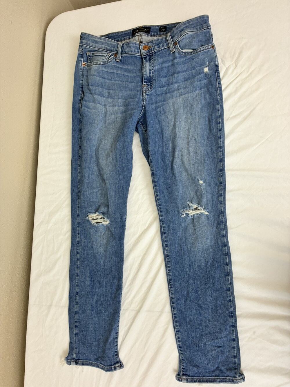 Lucky Brand Distressed Jeans Women's 12/31 Blue Medium Wash Lolita Skinny Jeans